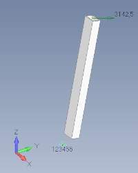 one single bar with one offset applied on node A only
loading: one nodal force on node B
boundary condition: clamped on node A