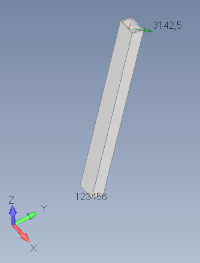 one single bar with one offset applied on node B only
loading: one nodal force on node B
boundary condition: clamped on node A