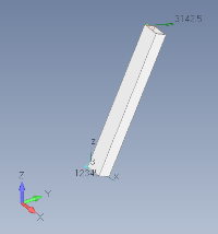 one single bar with common offset at node A en B, nodes and bar offset defined in local coordinate system 3;
loading: one nodal force;
boundary condition: clamped on one node